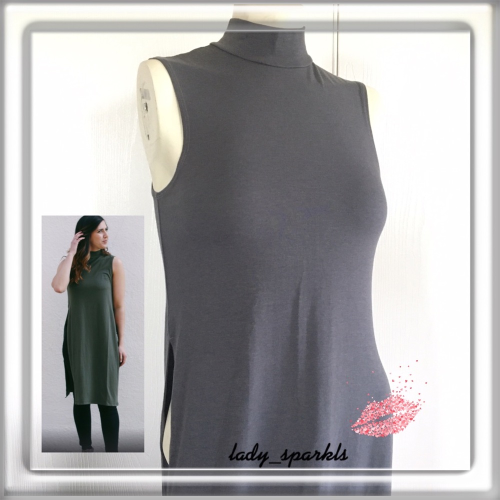 Groceries Apparel Mock Neck Long Tunic Top Size XS